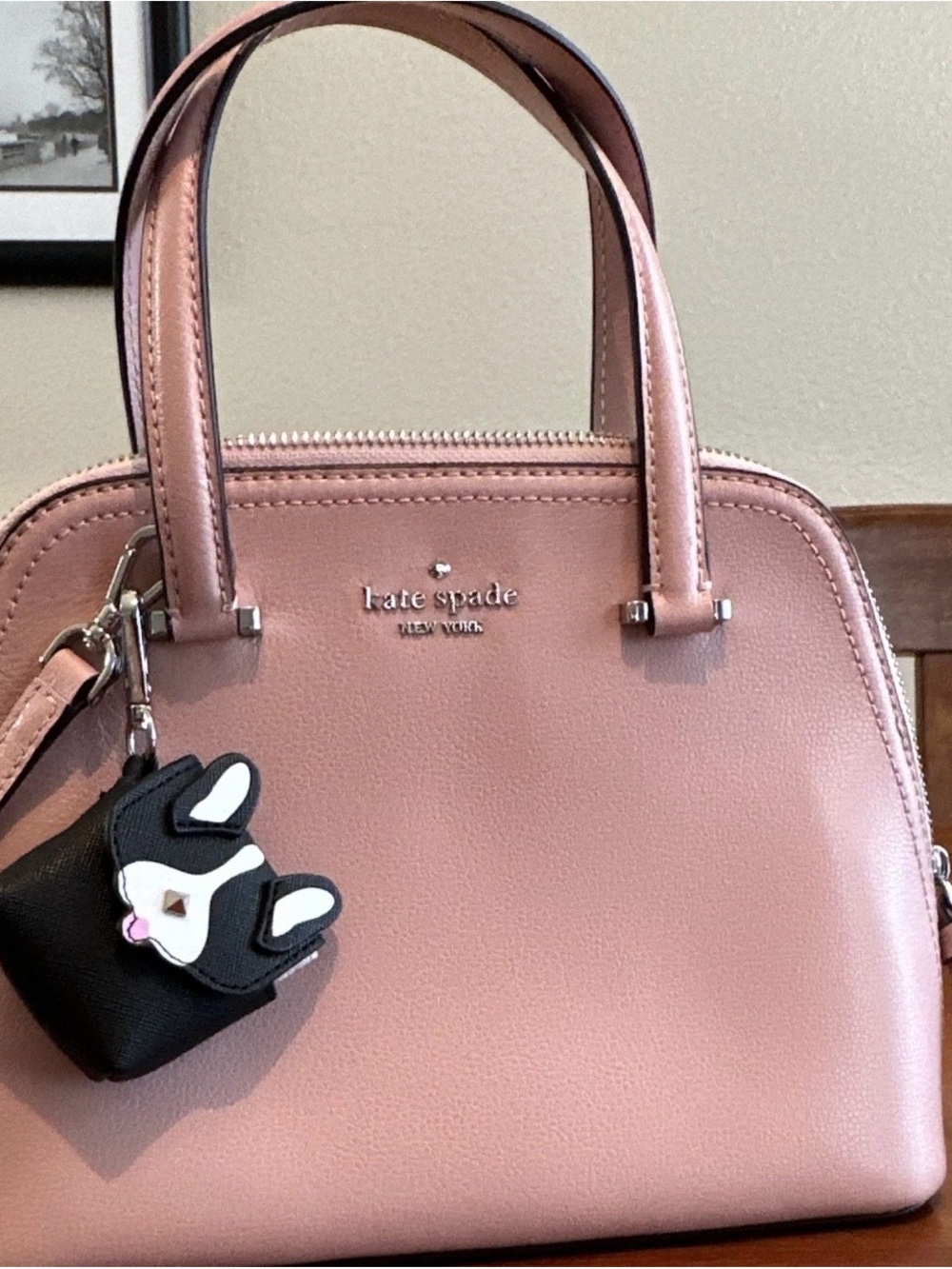 kate spade Rose Pink Leather Dome Satchel